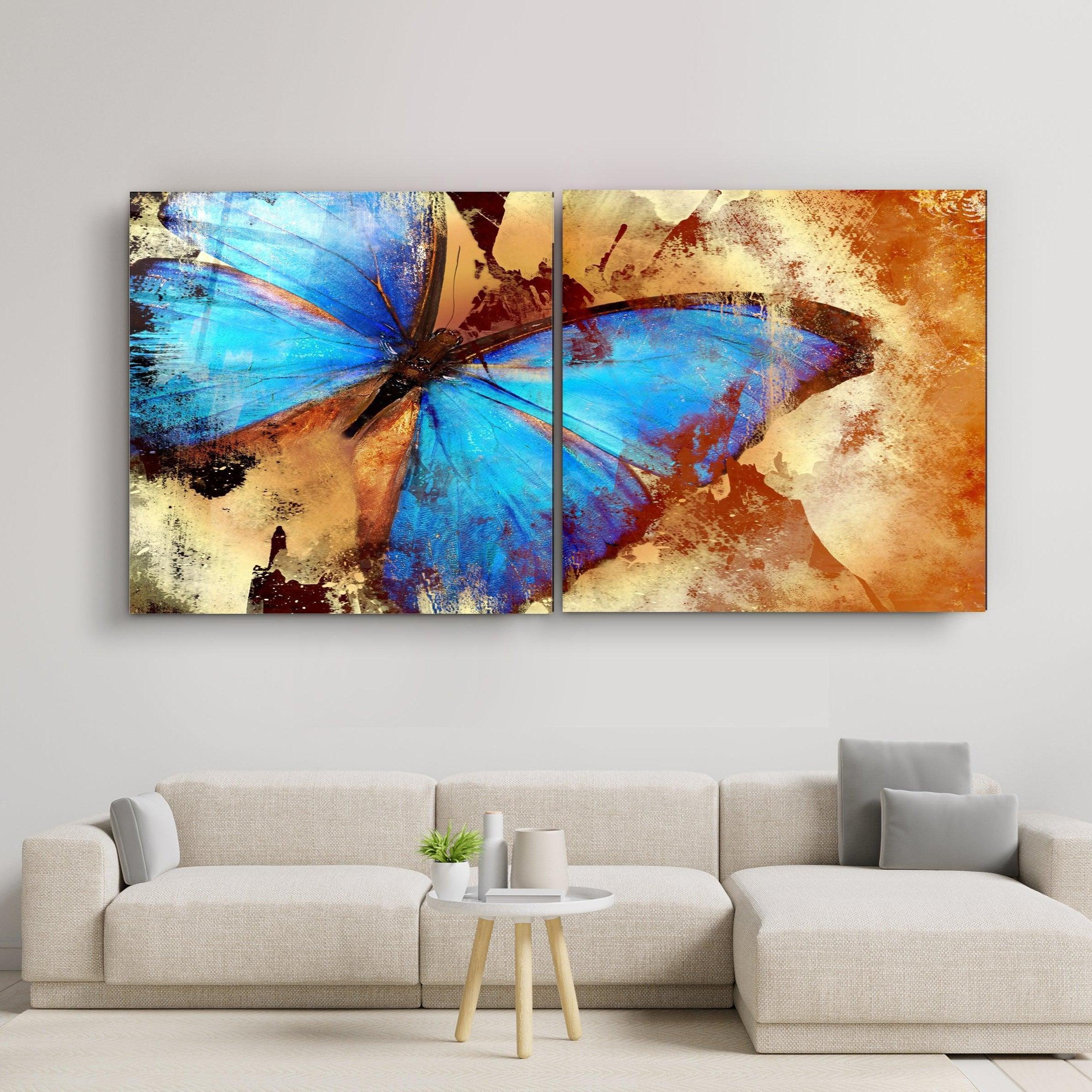 ・"Butterfly - Duo"・Glass Wall Art - ArtDesigna Glass Printing Wall Art