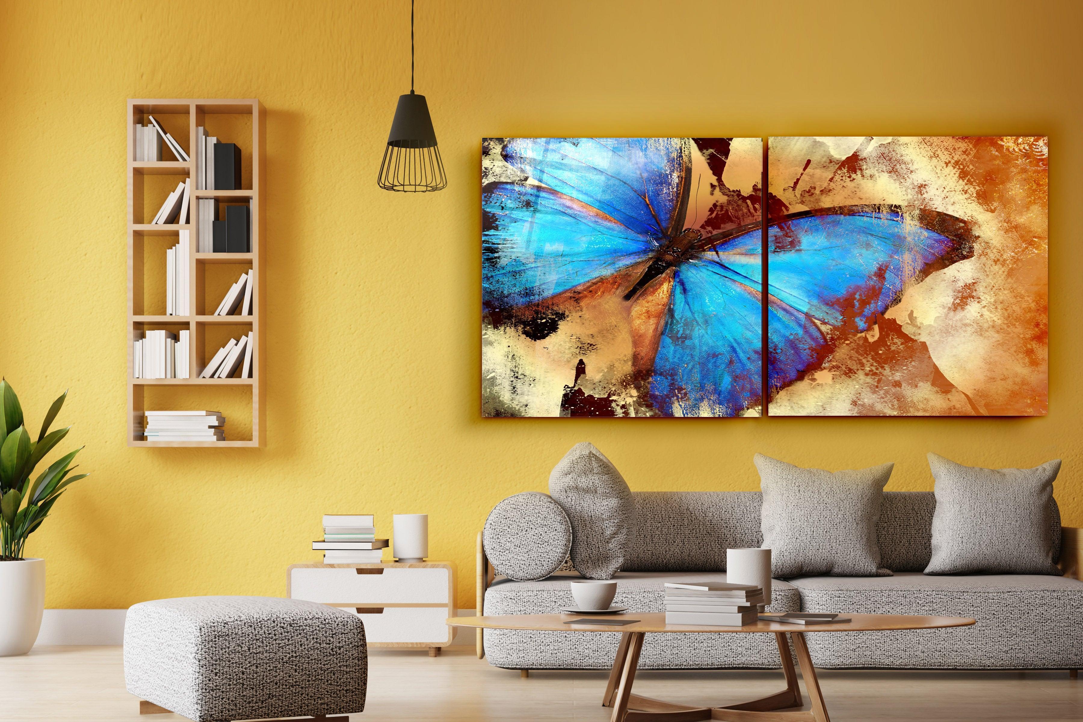 ・"Butterfly - Duo"・Glass Wall Art - ArtDesigna Glass Printing Wall Art