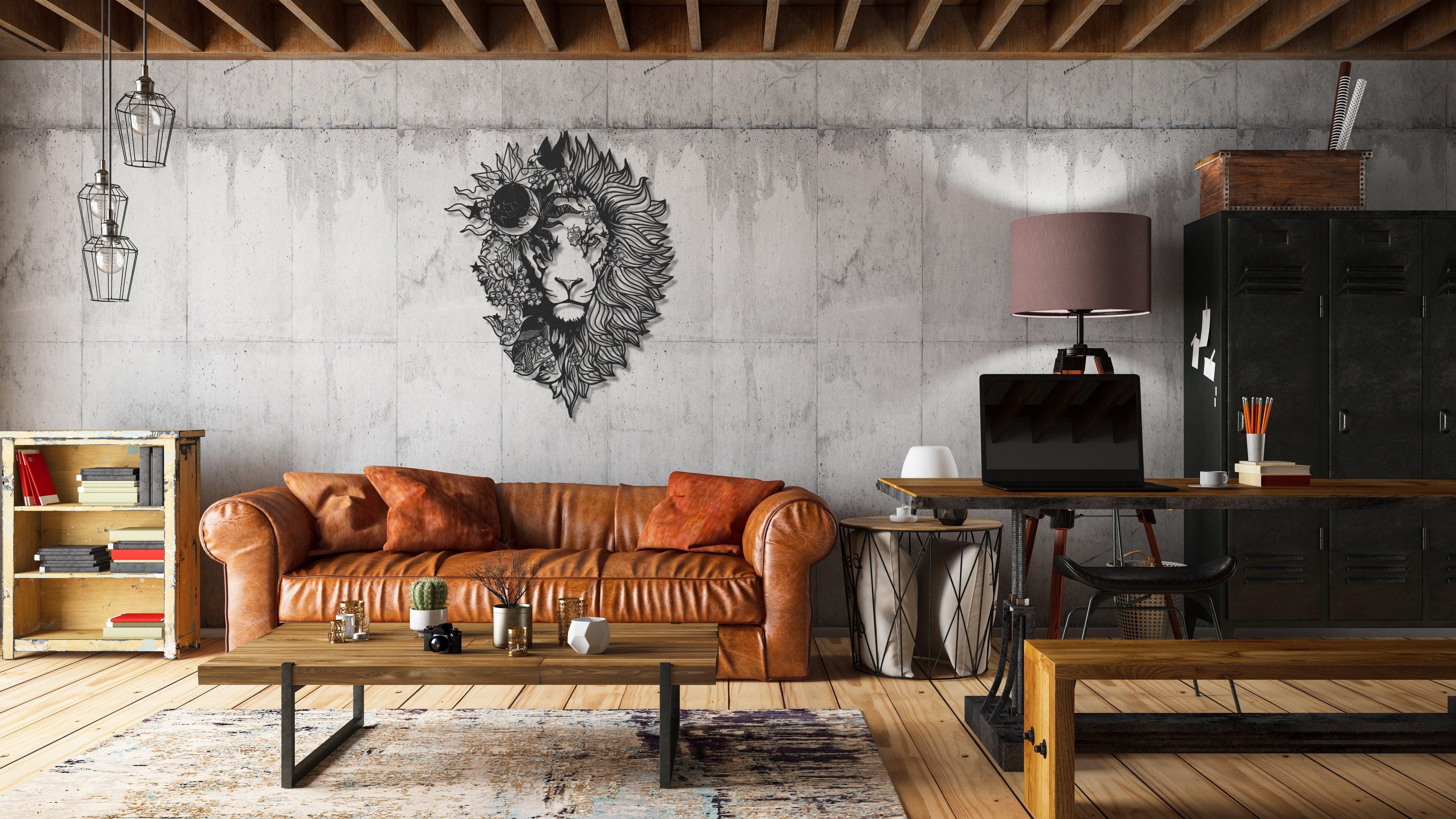 ・"Astro Lion"・Premium Metal Wall Art - Limited Edition - ArtDesigna Glass Printing Wall Art