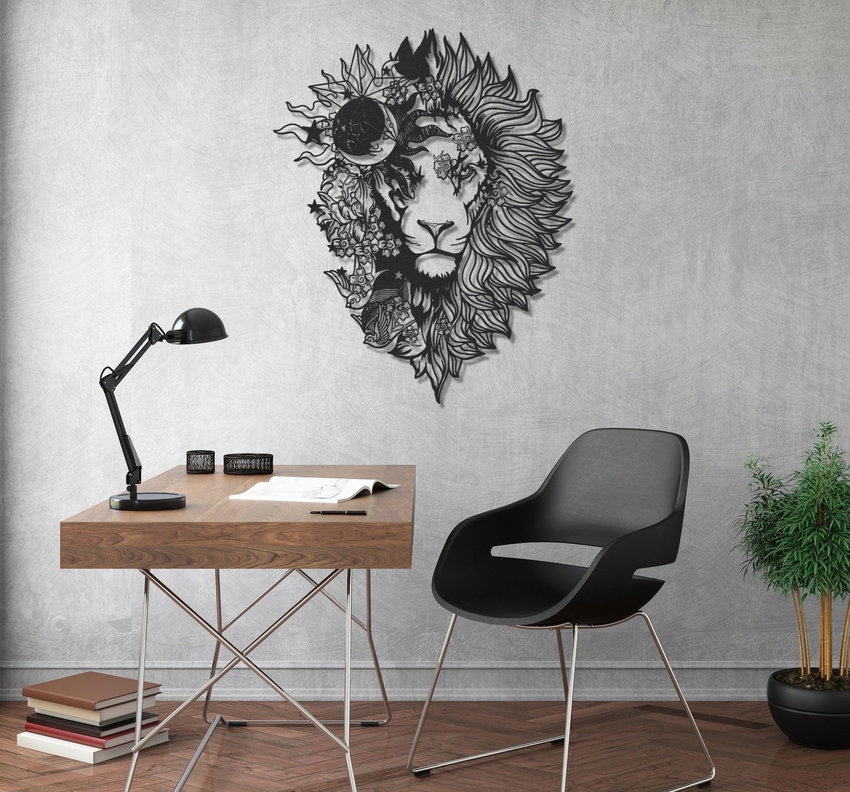 ・"Astro Lion"・Premium Metal Wall Art - Limited Edition - ArtDesigna Glass Printing Wall Art